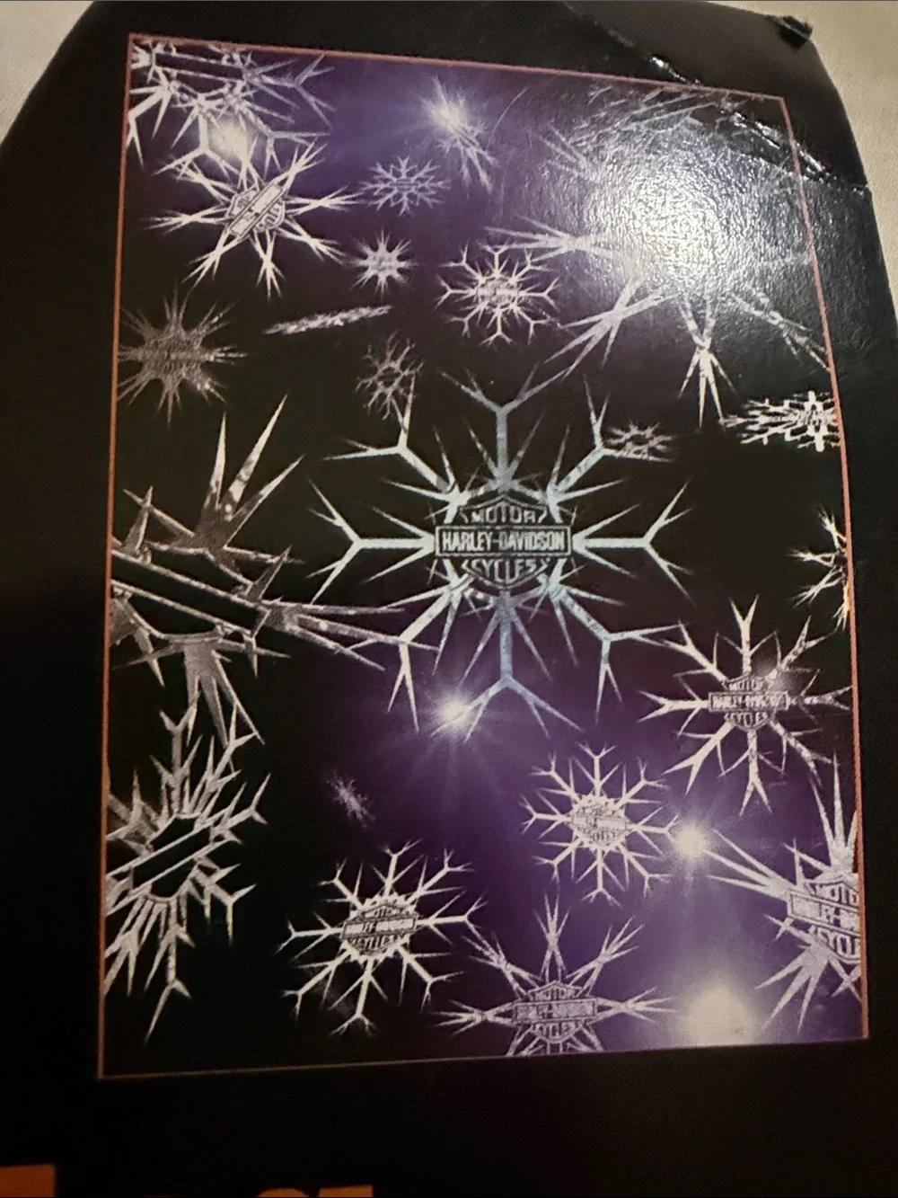 NWT Harley Davidson Decorative Estate Size Winter Snowflake Flag 30